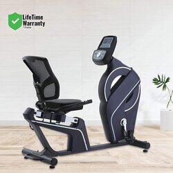 Marshal Fitness Home Use Magnetic Recumbent Exercise Bike, MF-1240-L, Black