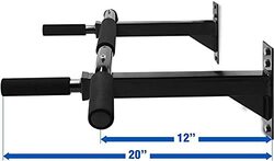 Marshal Fitness Heavy Duty Wall Mount Upper Body Workout Pull Up Bar, MF-0539, Black