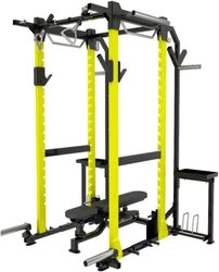 Marshal Fitness Multifunction Squat Rack, MF-GYM-17664-SH, Yellow/Black