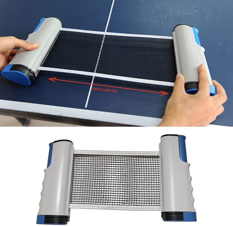 Marshal Fitness Adjustable Retractable Portable Table Tennis Net, Mf-0537, White