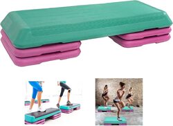 Marshal Fitness Aerobic Yoga Club Cardio Adjustable Exercise Stepper, SP-2005, Multicolour