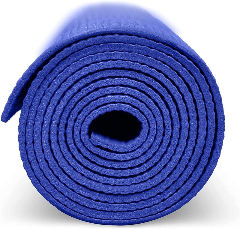 Marshal Fitness Non-Slip and Durable Exercise and Yoga Mat, 5mm, Blue