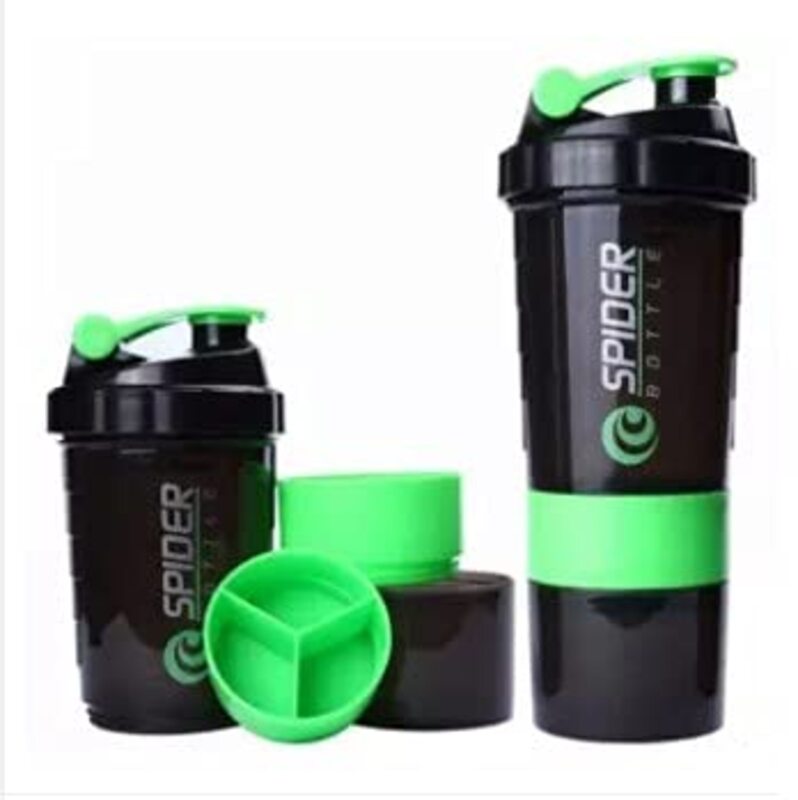 Marshal Fitness Plastic Protein Shaker Bottles, Mf-0165, Green
