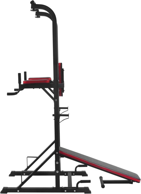 Marshal Fitness Multifunction Power Roman Tower Pull Up Bar Chair Station for User 150kg, Mf-9405, Black