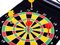 Marshal Fitness 12 Inch Professional Magnetic Dart Board with Darts Pins, Mf-0243, Multicolour