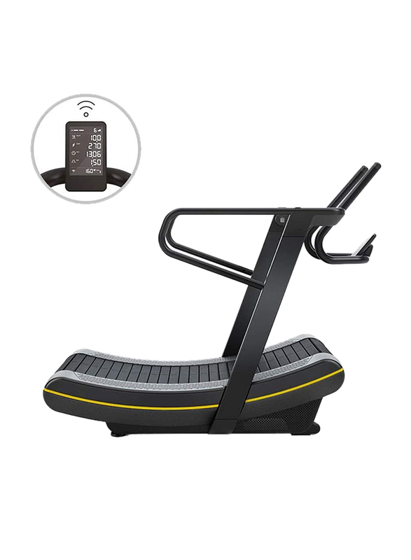 Marshal Fitness Self Generated Curved Treadmill, MF-Gym 10SL, Black