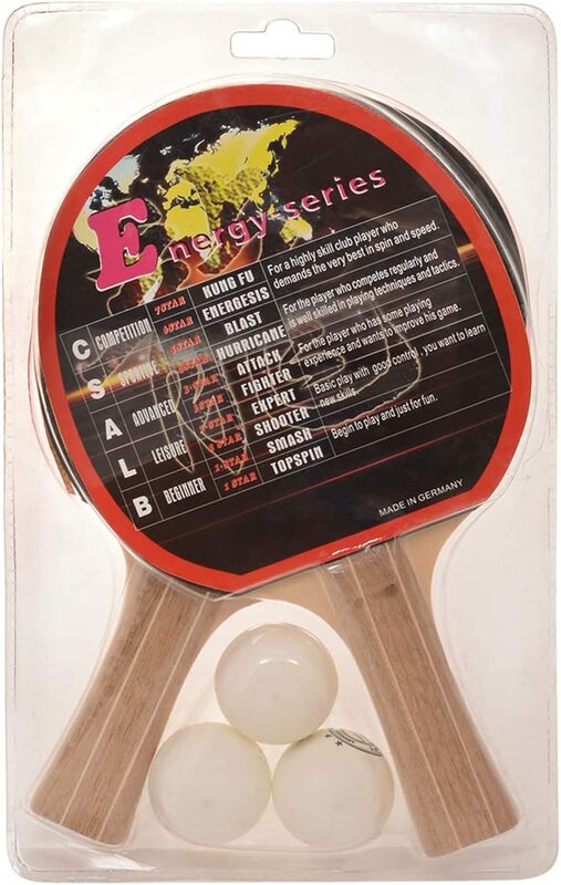 Marshal Fitness Table Tennis Racket Set, 2 Pieces, Multicolour