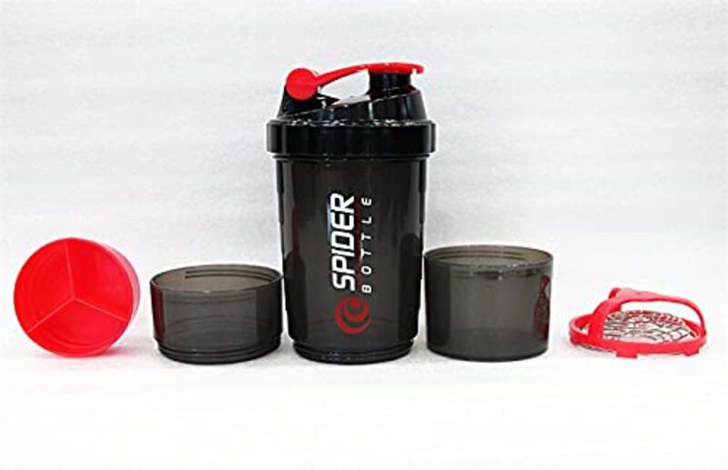 Marshal Fitness Plastic Protein Shaker Bottles, Mf-0165, Red