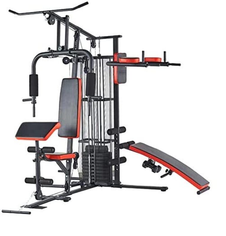 Marshal Fitness 40-in-1 Multiple Purpose Home Gym System with 3 Workout Station, Mf-0708-3, Black