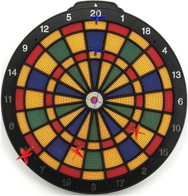 Marshal Fitness 12-Inch Darts Board Set with 6 Darts Pin, Mf-0239, Multicolour