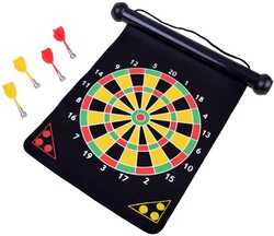 Marshal Fitness 12 Inch Professional Magnetic Dart Board with Darts Pins, Mf-0243, Multicolour