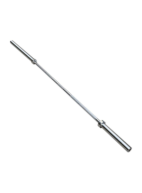 Marshal Fitness Olympic Weight Bar Barbell, 47 inch, Silver