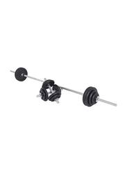 Marshal Fitness Barbell & Dumbbell Set with Carry Case, 50KG, MF-0133, Black/Silver
