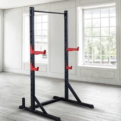 Marshal Fitness Adjustable Power Squat Pull Up Bar Station with 800LBS Weight Capacity, MF-2819, Black