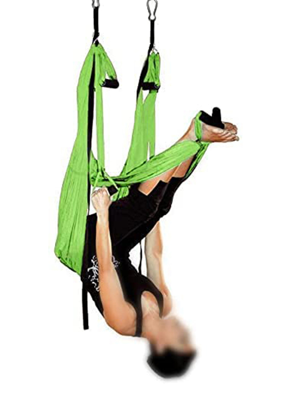 Marshal Fitness Antigravity Ceiling Hanging Yoga Sling for Aerial Yoga Inversion Tool, MF-0156, Green