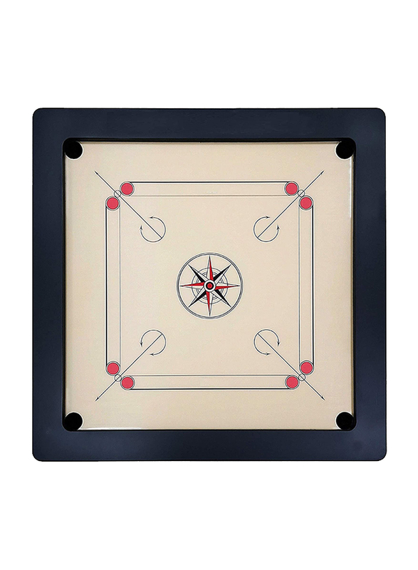 Marshal Fitness 18 inch Deluxe Carrom Board with Coins and Striker
