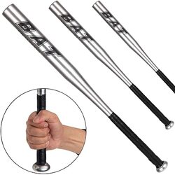 Marshal Fitness 25-Inch Aluminium Alloy Thickened Baseball Bat, Mf-0068, Black/Silver