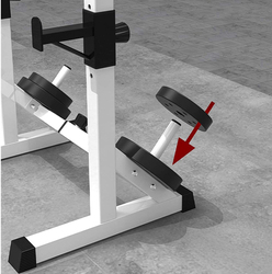 Marshal Fitness Barbell Rack Stand, White/Grey