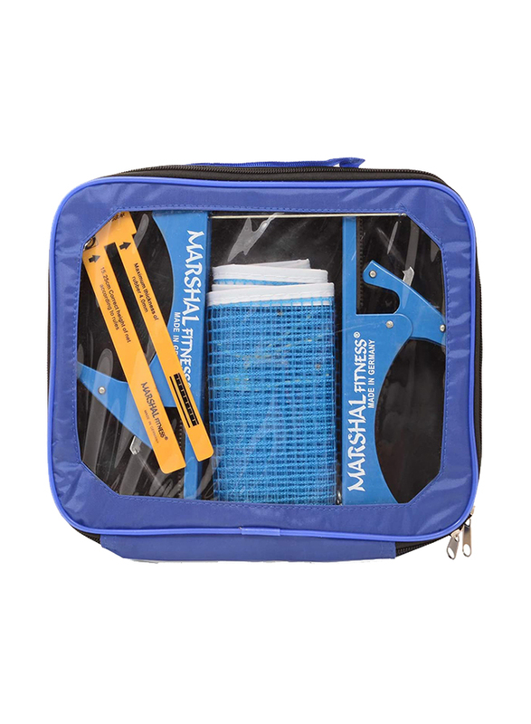 Marshal Fitness Table Tennis Net and Post Set, Blue