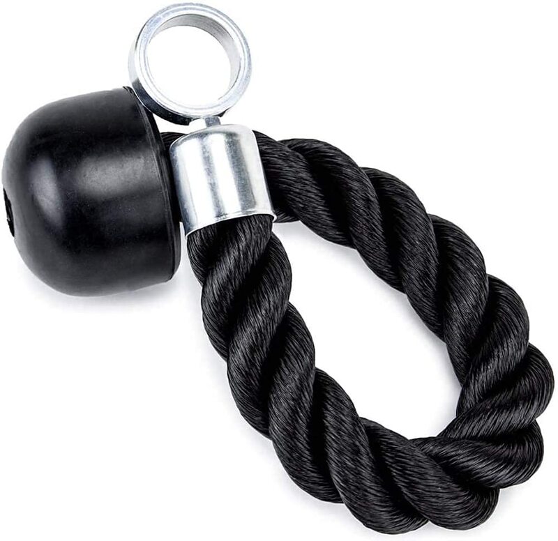 Marshal Fitness Abdominal Crunches Triceps Single Pull Down Rope, Mf-0180, Black