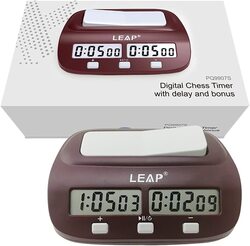 Marshal Fitness Digital Stop Timer Count Down Chess Clock with Alarm, Mf-0253, Brown