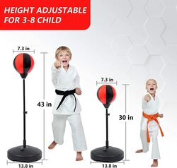 Marshal Fitness Punching Bag with Stand for Kids 3-8, 43-Inch, MF-226, Black/Red