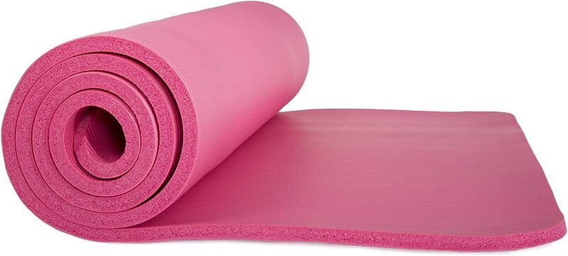 Marshal Fitness Non-Slip and Durable Exercise and Yoga Mat, 5mm, Pink