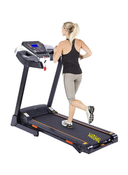 Marshal Fitness Six Level Shock Absorption Treadmill with Mp3 and LCD Display, Black