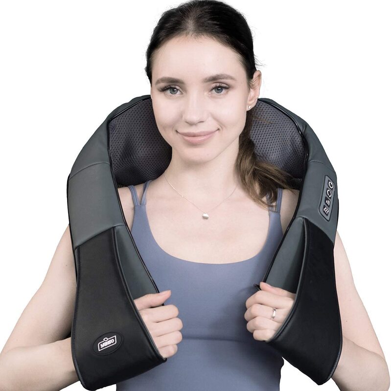 Marshal Fitness Neck and Shoulder Massager with Heat, MF-0423, Black