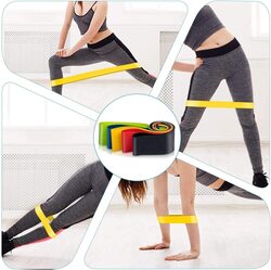 Marshal Fitness 5 in 1 Fitness Resistance Yoga Stretch Bands, 5 Pieces, MF-8006, Multicolour