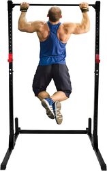 Marshal Fitness Adjustable Power Squat Pull Up Bar Station with 800LBS Weight Capacity, MF-2819, Black