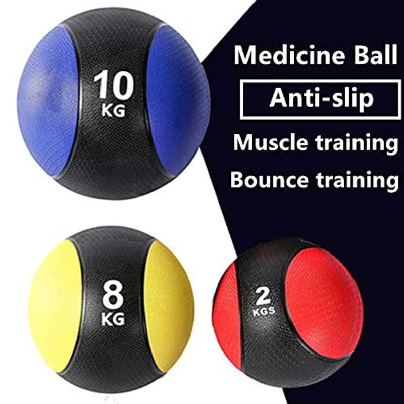 Marshal Fitness Rubber Med Bounce Exercise Medicine Ball, 7Kg, Mf-0103, Multicolour