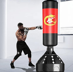 Marshal Fitness Combat Sports Professional Kick Punching Bag, MF-9134, Red/Black