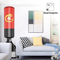 Marshal Fitness Combat Sports Professional Kick Punching Bag, MF-9134, Red/Black