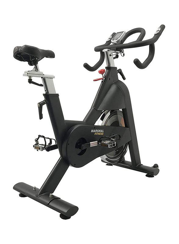 Marshal Fitness Heavy Duty Indoor Exercise Spinning Bike, MFK-1625M, Black