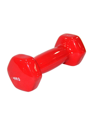 Marshal Fitness Deluxe Vinyl Dumbbells Set, 2 x 4KG, Red