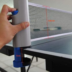 Marshal Fitness Adjustable Retractable Portable Table Tennis Net, Mf-0537, White