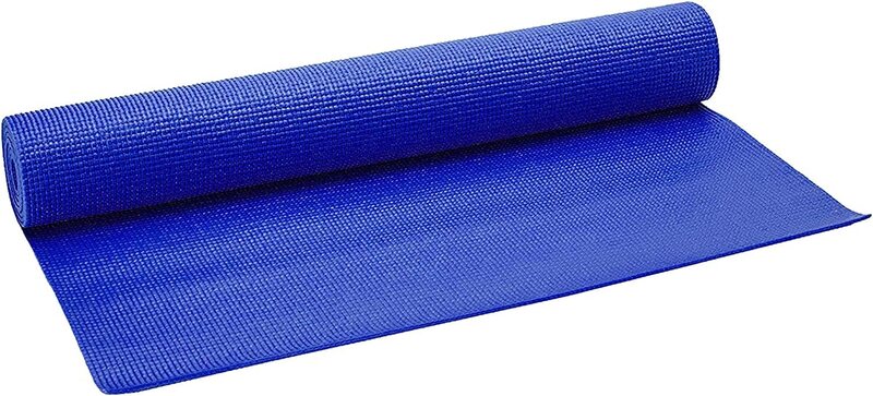 Marshal Fitness Non-Slip and Durable Exercise and Yoga Mat, 4mm, Blue