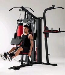 Marshal Fitness 50 in 1 Multi Functional Home Gym with Three Person Station, Mf-0700-3, Black