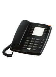 Uniden AS7201 Memory Function Message Waiting Lamp Retention Hotel Platform Wall Mountable Corded Phone, Black