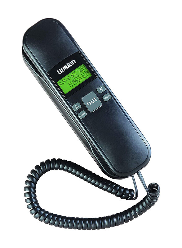 

Uniden AS7103 Trimline Caller ID FSK/DTMF Corded Landline Phone, Black