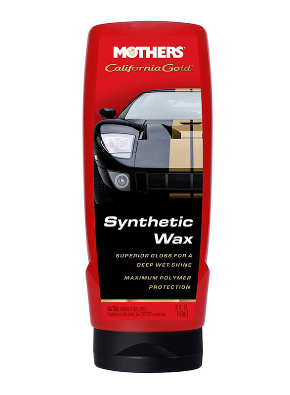 Mothers 16oz California Gold Synthetic Wax Liquid, Red/Black