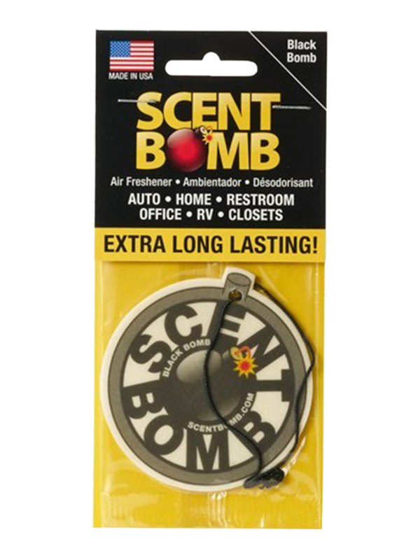 Scent Bomb 2-Piece Hanging Circle Air Fresheners, Black Bomb