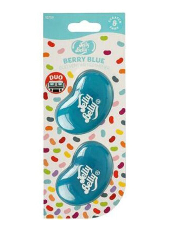 

Jelly Belly 2-Piece Duo Vent Fragrance Air Freshener, Berry Blue