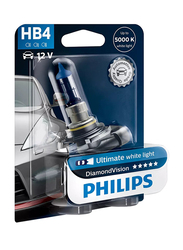 Philips HB4/9006 Diamond Vision Ultimate White Headlight Bulb, 55W, 12V, 1 Piece