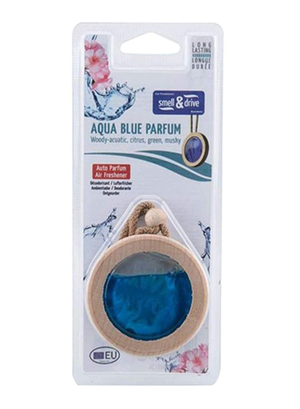 Smell & Drive Hanging Aqua Blue Parfum Air Freshener, Blue