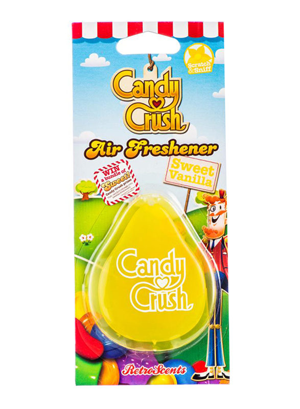 Candy Crush Sweet Vanilla Air Freshener, Yellow
