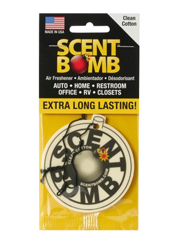 Scent Bomb 2-Piece Hanging Circle Air Fresheners, Clean Cotton