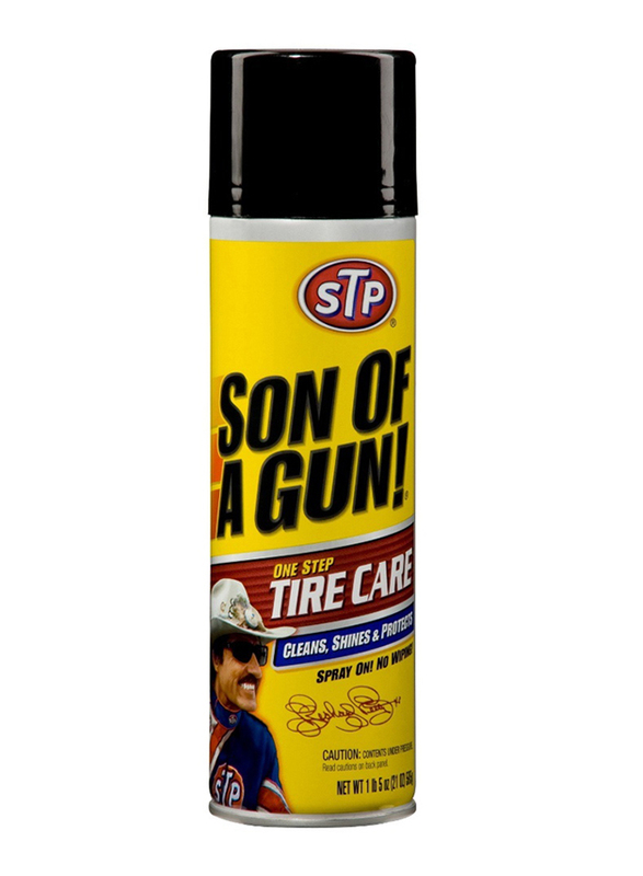 STP 600ml Son Of A Gun! One Step Tire Cleaner, Black/Yellow