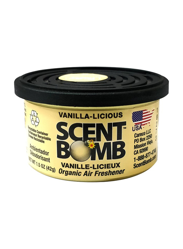 Scent Bomb 42gm Organic Can Air Freshener, Vanilla-licious